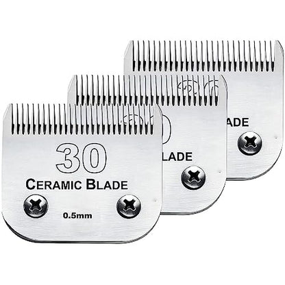#30 Blade Dog Grooming Replacement Blades Compatible with Andis/Wahl/Oster - color: 3pcs #30