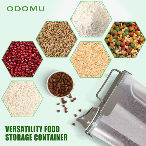Dog Cat Food Storage Container with Cup (Dark Olive, 5L) - color: Dark Olive, size: 5L