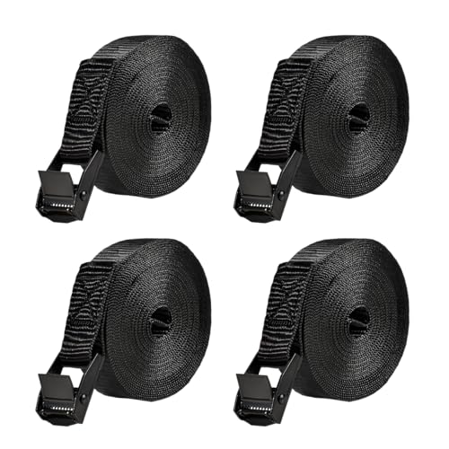 4 PCS Tie Down Straps, 13.1'×1" Heavy Duty Secure Straps with Adjustable Cam Buckles, Easy Pull Release Lashing Strap for Motorcycle Truck Trailer Canoe Cargo Luggage - color: 13.1'×1"
