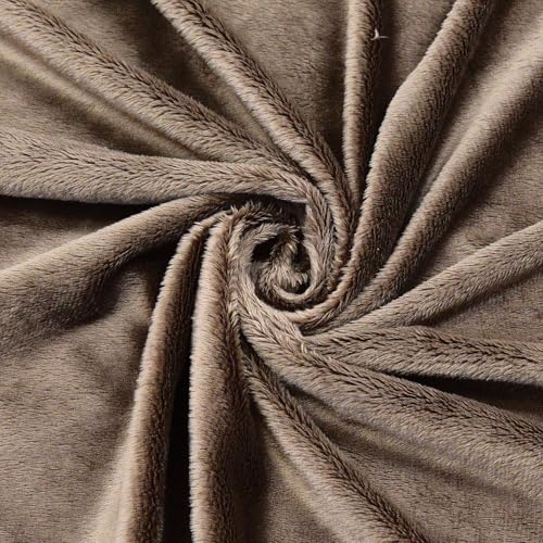 Surf turtle Brown Super Soft Minky Fabric by The Yard, 36"x60" - color: Brown