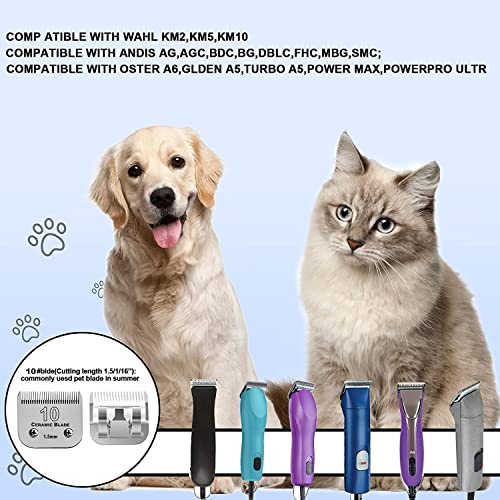 10 Blade Dog Grooming Clipper Blades Compatible with Andis Dog Clippers - color: 10:1/16''(1.5mm)