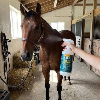 ALZOO Natural Fly and Tick Horse Spray, Helps Repel Mosquitoes, Horseflies & Ticks, Plant-Based Active Ingredients, 32 Fl. Oz. Spray Bottle (Pack of 2) - size: 32 Fl Oz (Pack of 2)
