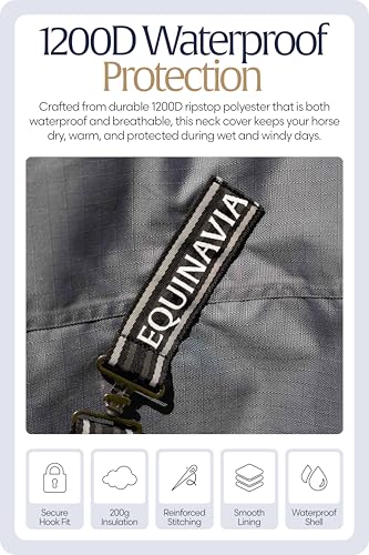 Equinavia Arktis Turnout Neck Cover No Fill | 1200 Denier - Carbon Gray - XL - color: Carbon Gray, size: XL
