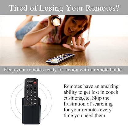 noonebutyou 3 Pcs Remote Control Holder Wall TV Remote Holder Self Adhesive Marker Holder Pen Holder Stroage for Home Office School (Black) - color: Black-3pcs
