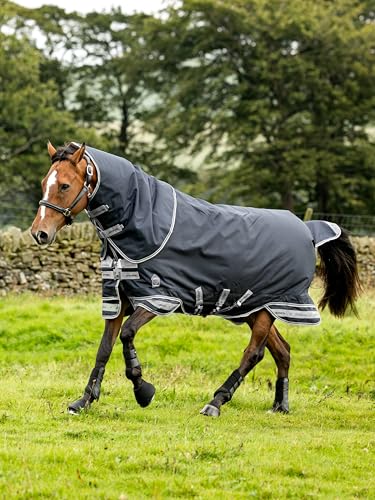 LeMieux Arika Storm-Tek 350g Turnout Blanket - 1200D - Detachable Neck Included - Navy - 84" - size: 84"