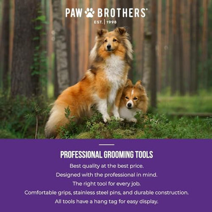 Paw Brothers Soft Pin Curved Slicker Brush for Dogs, Coated Tips, Maximum Coverage, Gentle on Skin, Size 3" x 5.5", Small - style: Universal Small
