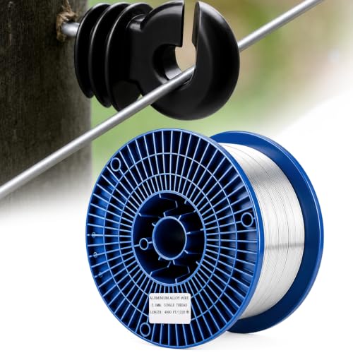 Gisafai 4000 ft 14 Gauge Aluminum Wire for Electric Fencing - size: 4000 ft 14 Gauge