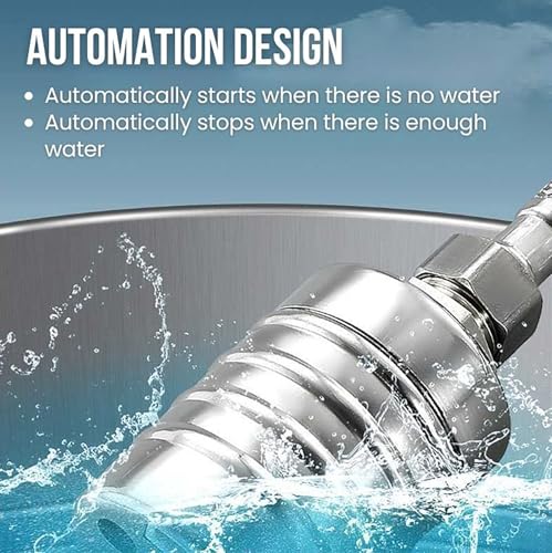 Automatic Water Float Valve, 1/2 to 3/4 Inch Connection Types, Stainless Steel 304 Fully Automatic Water Shut off Float Valve for Water Tank, Pool, Livestock Trough (2 Pack)