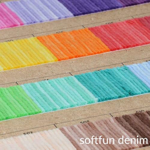 Scheepjes Softfun Aquarel Denim Color Sample Card, 1 piece - color: Softfun Aquarel-Denim Colour