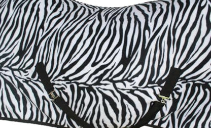 Challenger Horse Polar Fleece Cooler Exercise Blanket Wicks Moisture Winter Liner 43EE05 - color: Zebra, size: 84 inches