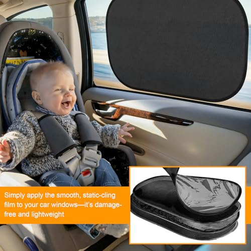 Sun Walker 4PCS Car Window Shade, 20"×12" Side Window Screen Protects Vehicle from Sun Rays & Heat Damage, Static Cling Sunshade Blocker Glare Shield Protection for Car Truck SUV - color: 4 PCS
