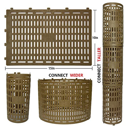 3 Pack Tree Trunk Protector Wrap Brown, Mesh Plant Covers Tree Tubes for Seedlings, Saplings, Expandable Weather-Proof Durable Plant Bark Protection from Trimmers, Mowers, Rodents & Sun Scald - color: Brown