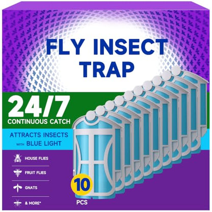 10 Pack Flying Insect Trap Refills, Compatible with M364 M364A and Max - Easy to Use