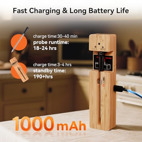 Newise Bluetooth Wireless Meat Thermometer - Long Range & Fast Charge - style: 1 Probe