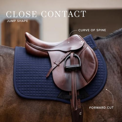 Equestrian Stockholm Close Contact Horse Saddle Pad for Jumping - color: Deep Blue