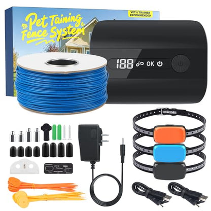 Electric Fence for Dogs,2026 Underground Dog Fence System for 3 Dogs - size: For 3 dogs