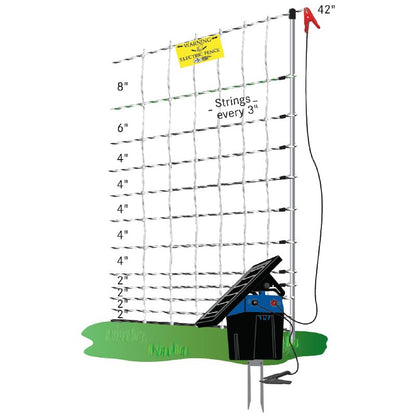 Premier 1 PoultryNet® Plus, Electric Fence for Chickens – 42"H x 100'L - style: Green/Black