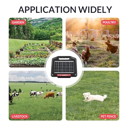 S700 0.76 Joule Solar Electric Fence Charger, Portable and Super Tough - 30 Miles, Keeps Out Predators, Animals