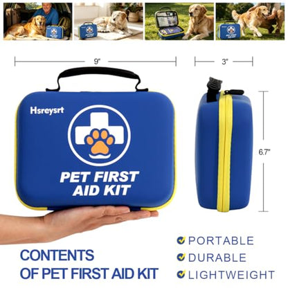 Pet Medic First Aid Kit,Hiking A Must-Have for Pet Owners | Vet-approved essential emergency kit for dogs and cats, perfect for pet homes, travel emergency supplies.