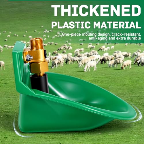 Automatic Goat Waterer Sheep Water Bowl Touch-Activated Waterer | Plastic Animal Livestock Water Dispenser for Goat Sheep Pig Piglet Calf Dog