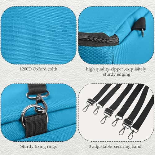 1Pcs Hay Bag for Horse,Slow Feed Bag Heavy Duty 1200D Oxford Fabric Hay Bag with Front Hay Nets Design and Zipper Large Top Load Feeding Bag for Horses and Livestock,24x11x24 Inch