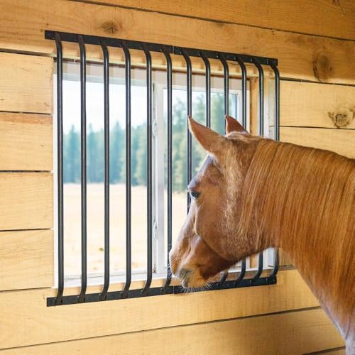 EASY-UP Schneiders Pro Bar Panels for 4'x4' Window | Heavy-Duty Steel Horse Stall Guard Panels for Safer Barn & Farm Use