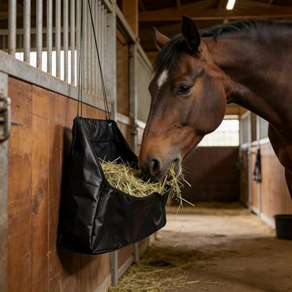 Horse Feed Bag Slow Feeder Hay Bag with Clear Window