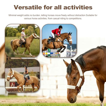 4 PCS Soft Lamb Fleece Horse Halter Cover, Prevents Horse Halter Rubbing