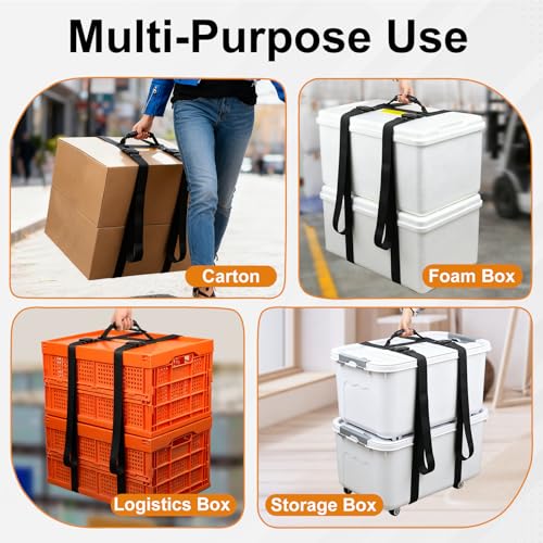 67 Inches Box Carrying Strap with Handle to Safely Move Heavy Boxes - size: 67 Inch