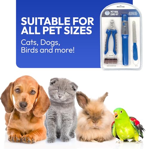 BPG Pet Grooming Tools for Dogs & Cats- 3 Piece Dog Grooming Kit, Pet Nail Care Kit, Nail Grinder, Clippers and File- Precision Trimming Perfect At Home Grooming Set - color: Nail Grinder/ Nail Clipper/ Nail File