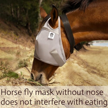 Raelitego Horse Fly Mask Without Ears, Breathable Mesh UV Protection (S) - size: S
