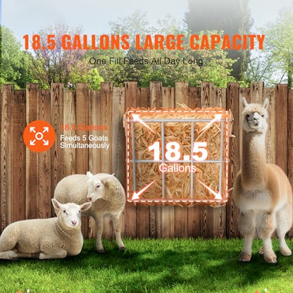 Happybuy Livestock Hay Feeder, 18.5 Gallons Large Capacity, Heavy-Duty Steel Goat Hay Rack,24.4" Long Wall Mounted Horse Hay Holder, Multiple Sided Feeding Rack for Sheep Farm Livestock Indoor Outdoor