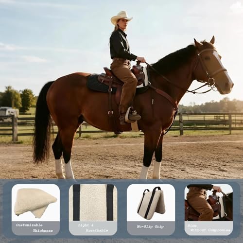 Western Felt Wider Wither Pad - color: Cream, size: Medium