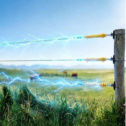 6 Pack Yellow Rubber Insulated Gate Handle Set – Heavy-Duty Electric Fence Handle, High-Visibility Durable Rubber, Weatherproof Safety Connector for Farm & Ranch Electric Fencing - color: 6-Pack