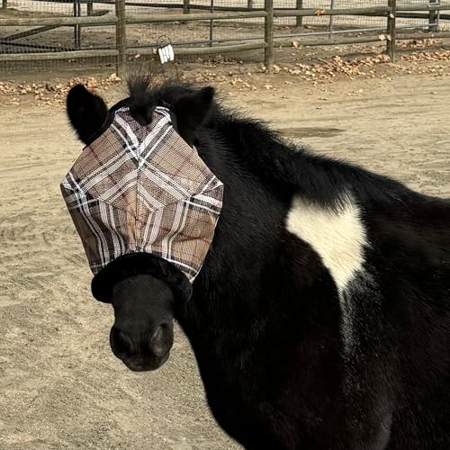 Kensington Equine Miniature Fly Mask w/Fleece Trim Size: A-Small Color: 121 - Deluxe Black - color: 121 - Deluxe Black, size: A-Small