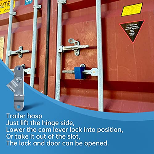 Fuoequl Cargo Trailer Door Latch hasp Ramp Locking Cam Lock Latch Keeper - style: Trailer Door Hasp 1pc