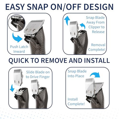 Detachable A Series 8 1/2 Blade Dog Grooming Clipper Blade Cuts Length 7/64" - 2.8mm Japanese Carbon Steel 8 1/2 Clipper Blade | 2.8mm Clipper Blade (Compatible A5 Series(B812) - color: 812 (7/64" - 2.8mm)