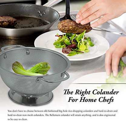 Bellemain Stainless Steel Colander for Kitchen, 3 Qt Pasta & Rice Strainer - size: 3-Quart