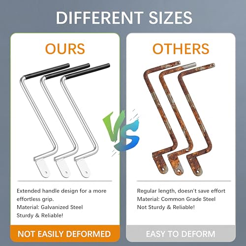 40 Pack 6mm Fence Wire Tighteners with 1 Tightener Tool Combo, 1/4" Barb Wire Tightener for Fast Tighting Metal Fence Post and Garden Fence Wire（Tighteners Handle）