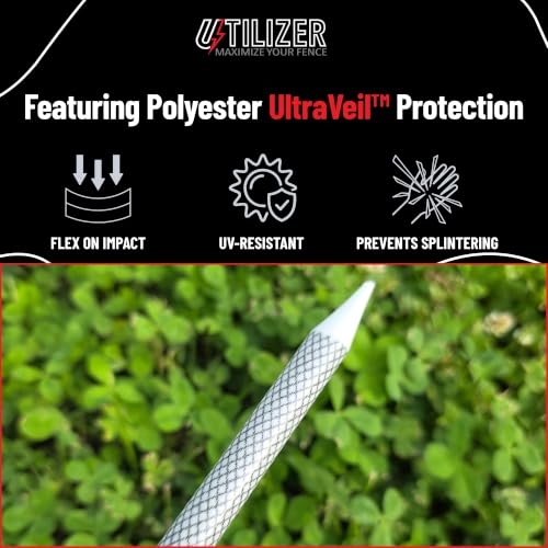Utilizer 1/2 Inch Fiberglass Rods – 30" Electric Offset Post 12-Pack - size: 1/2 in x 30 in