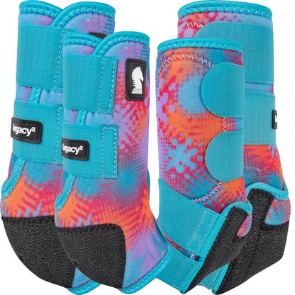 Classic Equine Legacy2 Support Boots, Front and Hind - color: Beatz, size: Large
