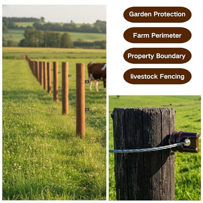 Ceramic Electric Fence Insulators, 20 Pack Heavy Duty Ceramic Insulators