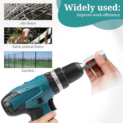 Twist Ties Tool for 9 Gauge Drill Chuck,High-tensile Wire Easy Twist Tool,Twisted Fence Tool for Fixing Chain Link Fence and Loop Fences