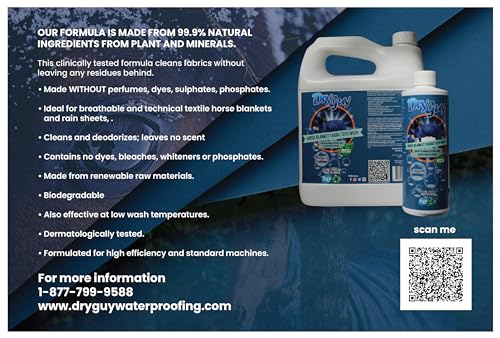 Horse Blanket Fabric Tech Wash – Eco‑Friendly, Highly Concentrated Deep Clean for Turnouts, Stable Sheets & Rugs, Restores Waterproofing, Breathability & Performance