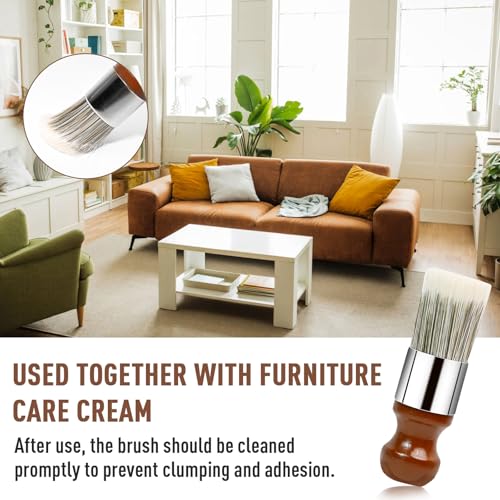 Horse Hair Brush for Leather and Furniture Salve - Durable Wax Brushing - size: Small