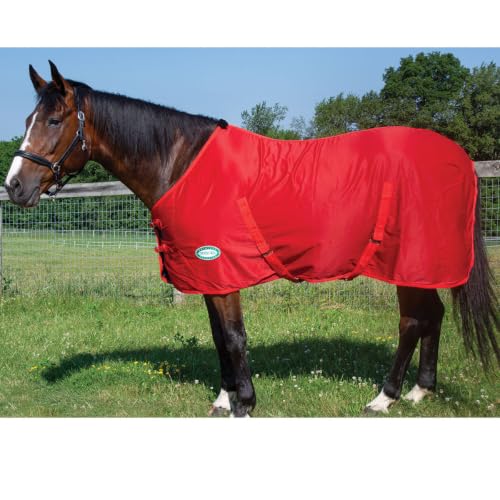 Country Pride Solid Color Cotton Poly Summer Stable Sheet (82, Blue) - color: Blue, size: 82