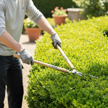 Fujiwara Japanese Hedge Shears 27.2 in (690 mm), Forged Garden Clippers with White Oak Handles, Precision Trimming Shears for Hedges, Shrubs & Landscaping - forest Originals