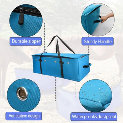 2pcs Hay Bale Storage Bag,Heavy Duty 1200D Oxford Fabric Hay Bale Bag Extra Large Hay Bag for Hay Transport and Storage，45x19.7x18.5 Inch