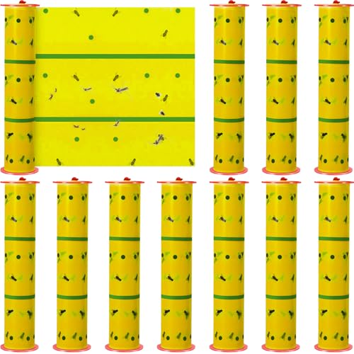Qualirey 5 Pcs Giant Flypaper Fly Traps, 295ft Sticky Yellow - color: Yellow and Green