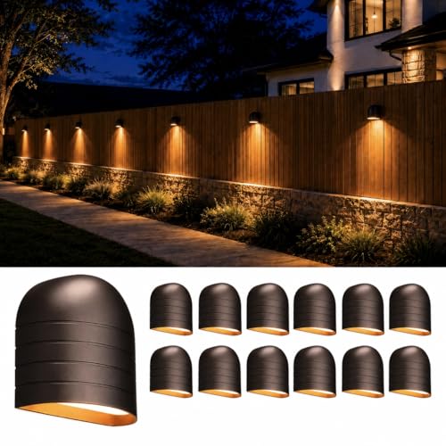 LEONLITE 12-Pack 5CCT Low Voltage LED Deck Lights, 250LM Ultra Bright | 1800K/2700K/3000K/4000K/5000K, CRI90, 12-24V AC/DC, Anti Glare Step Railing Light, Fence Down Light, IP65, Oil Rubbed Bronze - color: Sunset Light/Soft White/Warm White/Cool White/Day